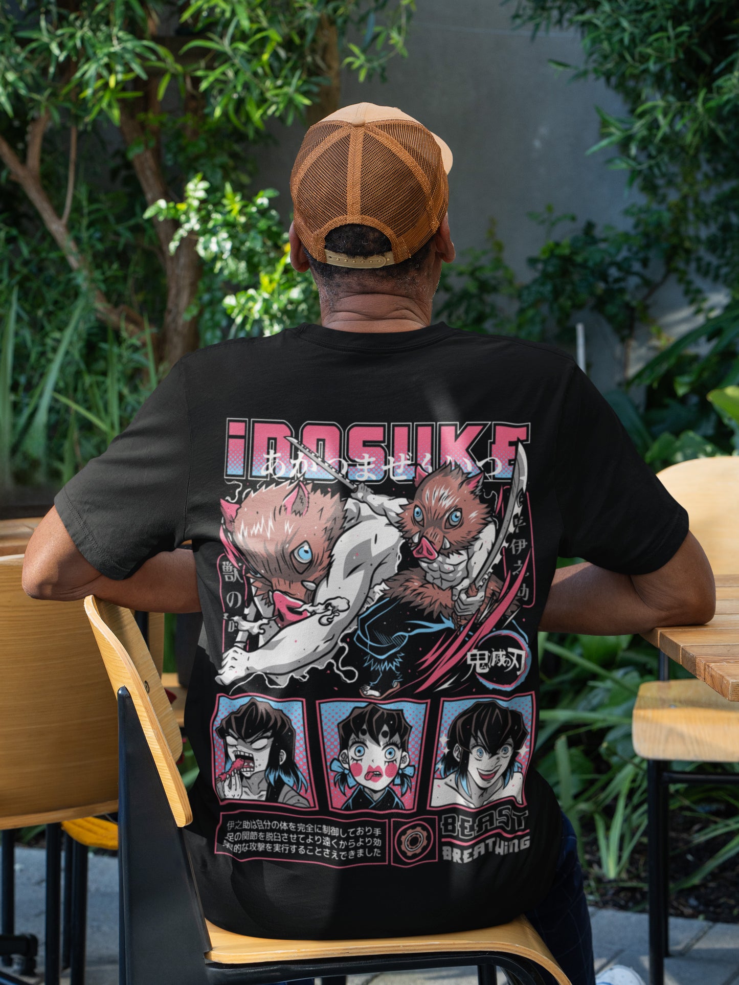 Inosuke Oversized Anime T-Shirt – Beast Breathing Editionn