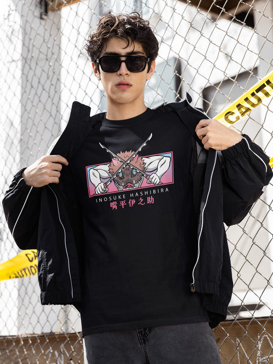 Inosuke Oversized Anime T-Shirt – Beast Breathing Editionn