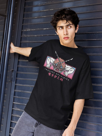 Inosuke Oversized Anime T-Shirt – Beast Breathing Editionn