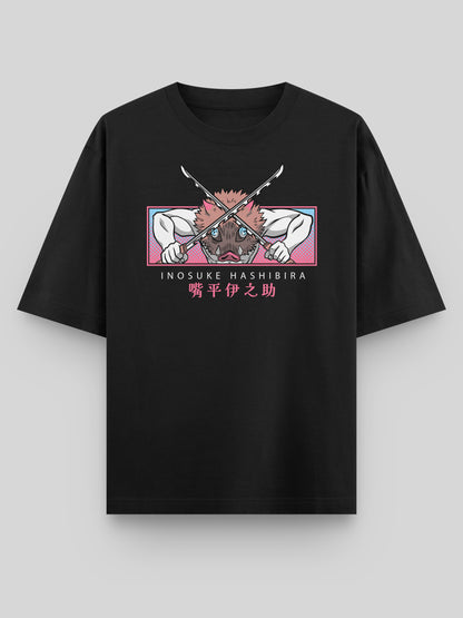 Inosuke Oversized Anime T-Shirt – Beast Breathing Editionn